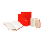 Libreta de formato grande con cierre elástico Moleskine hojas a rayas color rojo oscuro quinta vista