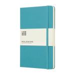Libreta de formato grande con cierre elástico Moleskine hojas a rayas color azul pastel