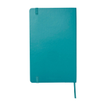 Libreta de formato grande con cierre elástico Moleskine hojas a rayas color azul pastel segunda vista trasera