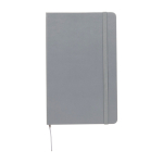 Libreta de formato grande con cierre elástico Moleskine hojas a rayas color azul grisáceo segunda vista frontal