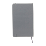 Libreta de formato grande con cierre elástico Moleskine hojas a rayas color azul grisáceo segunda vista trasera