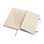 Libreta de formato grande con cierre elástico Moleskine hojas a rayas color azul grisáceo segunda vista