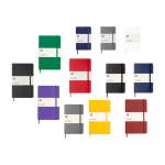 Libreta de formato grande con cierre elástico Moleskine hojas a rayas color azul grisáceo segunda vista varios colores