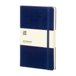 Libreta de formato grande con cierre elástico Moleskine hojas a rayas color azul ultramarino