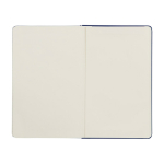 Libreta de formato grande con cierre elástico Moleskine hojas a rayas color azul ultramarino tercera vista trasera