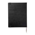 Libreta extragrande con tapa dura Moleskine Classic hojas a rayas color negro segunda vista trasera
