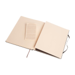 Libreta extragrande con tapa dura Moleskine Classic hojas a rayas color negro tercera vista