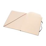 Libreta extragrande con tapa dura Moleskine Classic hojas a rayas color negro cuarta vista