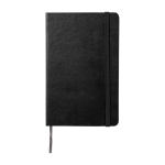 Libreta de tapa dura mediana Moleskine Classic hojas a rayas color negro segunda vista frontal