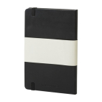 Libreta de tapa dura mediana Moleskine Classic hojas a rayas color negro tercera vista trasera