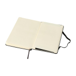 Libreta de tapa dura mediana Moleskine Classic hojas a rayas color negro tercera vista