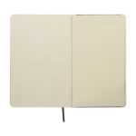 Libreta con nota ”en caso de pérdida” Moleskine Classic hojas a rayas color negro tercera vista trasera