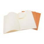 Cuaderno tapa cartón y bolsillo interno Moleskine Cahier hojas a rayas color marrón cuarta vista