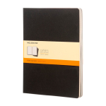 Libreta de esquinas redondeadas Moleskine Cahier Journal hojas a rayas color negro