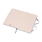 Libreta con aviso ”en caso de pérdida” Moleskine Classic hojas lisas color azul tercera vista frontal