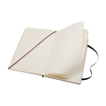Libreta grande de papel cuero Moleskine Classic hojas a cuadros color negro segunda vista