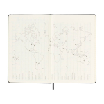 Agenda semanal para 12 meses de papel cuero con tapa dura Molskine color negro vista detalle 1