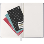 Agenda semanal para 12 meses de papel cuero con tapa dura Molskine color azul quinta vista
