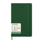Agenda semanal para 12 meses de papel cuero con tapa dura Molskine color verde