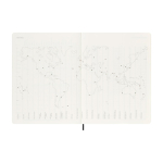 Agenda semanal grande de papel cuero con tapa blanda Moleskine color negro vista detalle 1