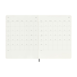 Agenda semanal grande de papel cuero con tapa blanda Moleskine color negro tercera vista