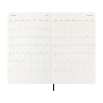 Agenda diaria con tapa blanda y cierre elástico Moleskine color negro cuarta vista