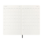 Agenda semanal de plástico de cuero con marcapáginas Moleskine color negro tercera vista