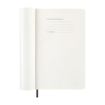 Agenda semanal de plástico de cuero con marcapáginas Moleskine color negro quinta vista