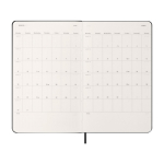 Agenda semanal horizontal con bolsillo interior Moleskine color negro tercera vista