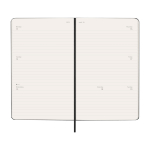 Agenda semanal horizontal con bolsillo interior Moleskine color negro cuarta vista
