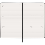 Agenda semanal horizontal con bolsillo interior Moleskine color negro tercera vista