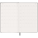 Agenda semanal horizontal con bolsillo interior Moleskine color negro cuarta vista