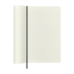 Libreta XL vegana con efecto pitón Moleskine Vegea Boa hojas a rayas color negro tercera vista