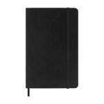 Agenda semanal de bolsillo con tapa blanda y cierre elástico Moleskine color negro segunda vista frontal
