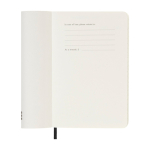 Agenda semanal de bolsillo con tapa blanda y cierre elástico Moleskine color negro quinta vista