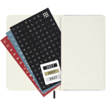 Agenda semanal de bolsillo con tapa blanda y cierre elástico Moleskine color negro quinta vista