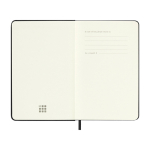 Agenda diaria de bolsillo con tapa dura y bolsillo interior Moleskine color negro quinta vista