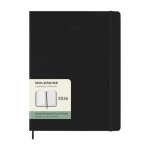 Agenda semanal grande con cierre elástico y tapa dura Moleskine color negro