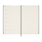 Agenda semanal sin fecha para empezar cuando quieras Moleskine color negro tercera vista