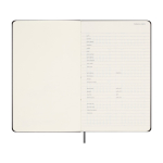 Agenda semanal sin fecha para empezar cuando quieras Moleskine color negro quinta vista