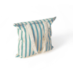 Bolsa de algodón reciclado con asas largas y diseño rayado 180g/m² color azul pastel segunda vista