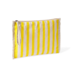 Neceser de algodón reciclado con tirador tipo pulsera 180g/m² color amarillo primera vista