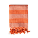 Pareo a rayas de algodón reciclado ideal para la playa 340g/m² color rojo primera vista