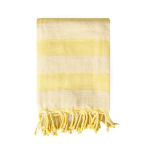Pareo a rayas de algodón reciclado ideal para la playa 340g/m² color amarillo primera vista