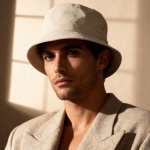 Gorro de nailon y poliéster estilo bob para exteriores color natural tercera vista