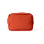Neceser hecho de nailon y poliéster con cremallera a juego color rojo