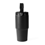 Botella térmica antigoteo de acero inoxidable reciclado 600ml color negro primera vista