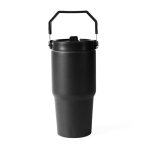 Botella térmica antigoteo de acero inoxidable reciclado 600ml color negro segunda vista