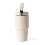 Botella térmica antigoteo de acero inoxidable reciclado 600ml color beige primera vista