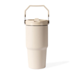 Botella térmica antigoteo de acero inoxidable reciclado 600ml color beige